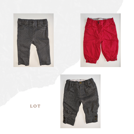 Lot de pantalon 6 Mois